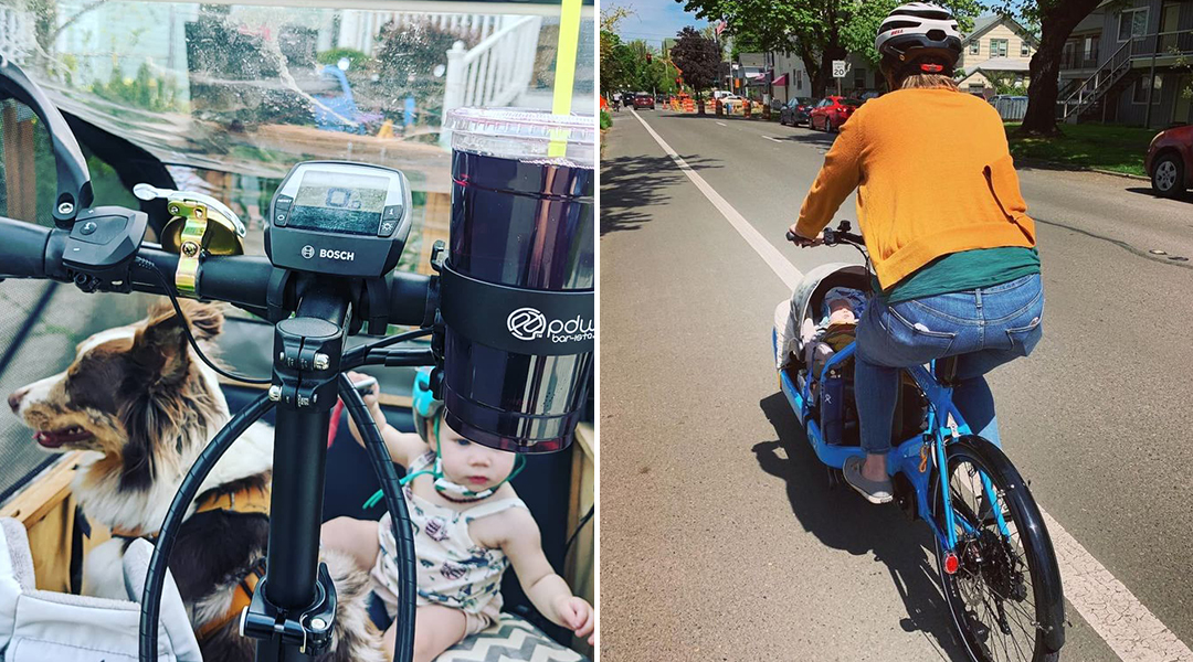 Children in cargo bikes