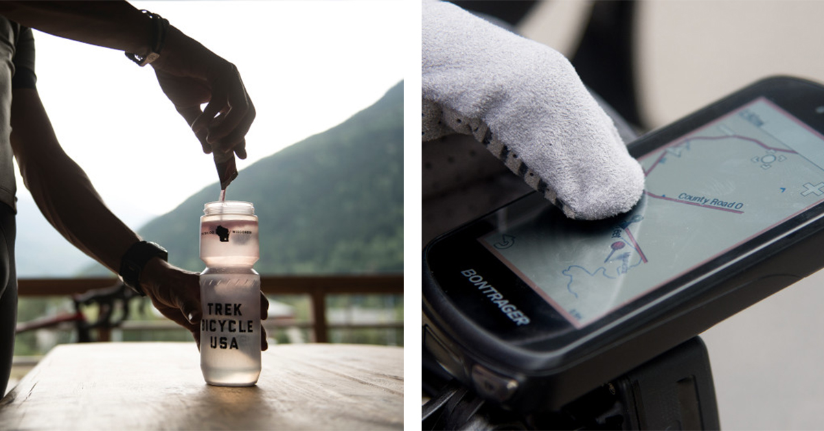 Trek Water Bottle & Bontrager Garmin