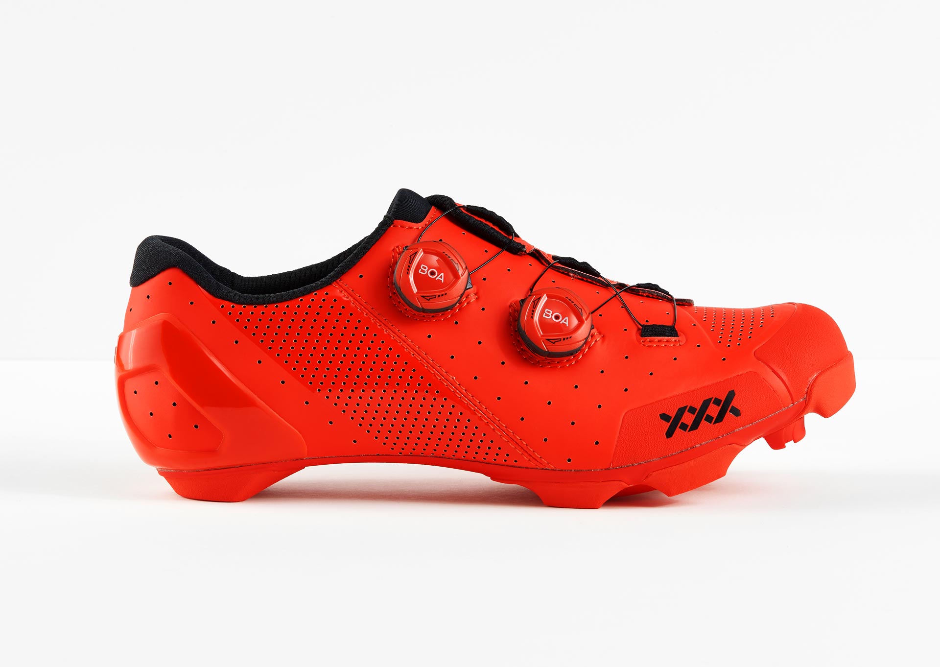 Red Triple-X mountain biking shoes