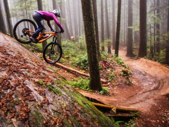 Christina Chappetta on a wet descent