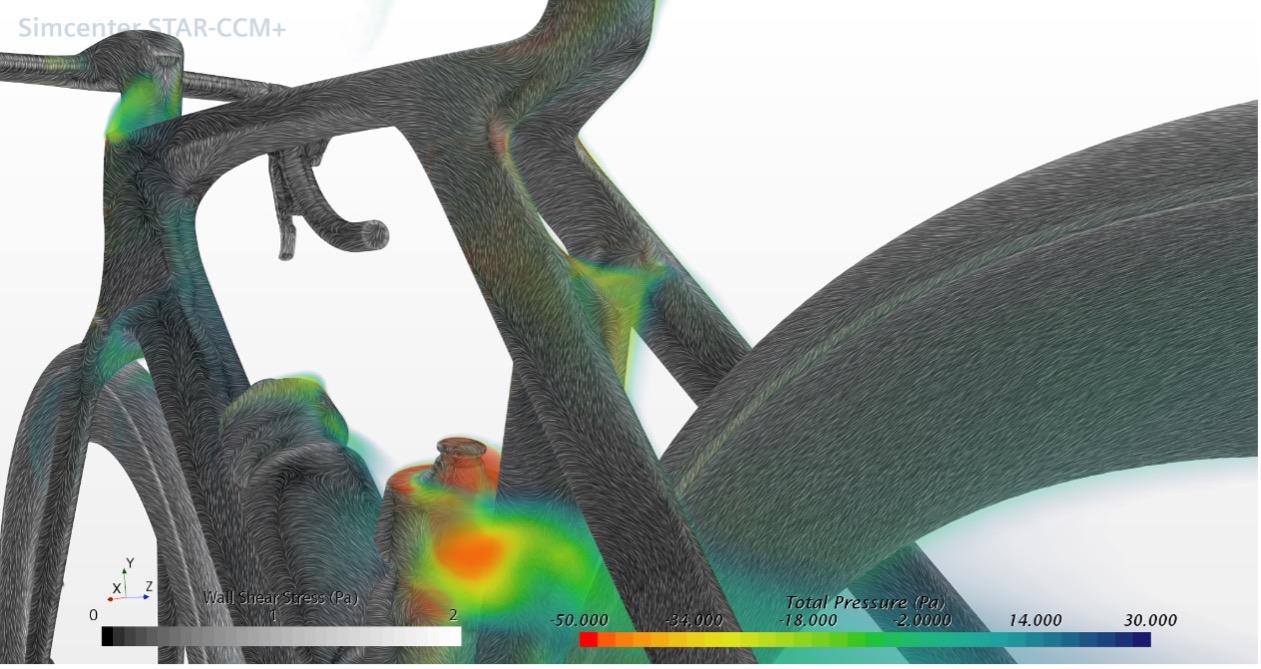 Chart showing computational fluid dynamics on the all-new Madone SLR 