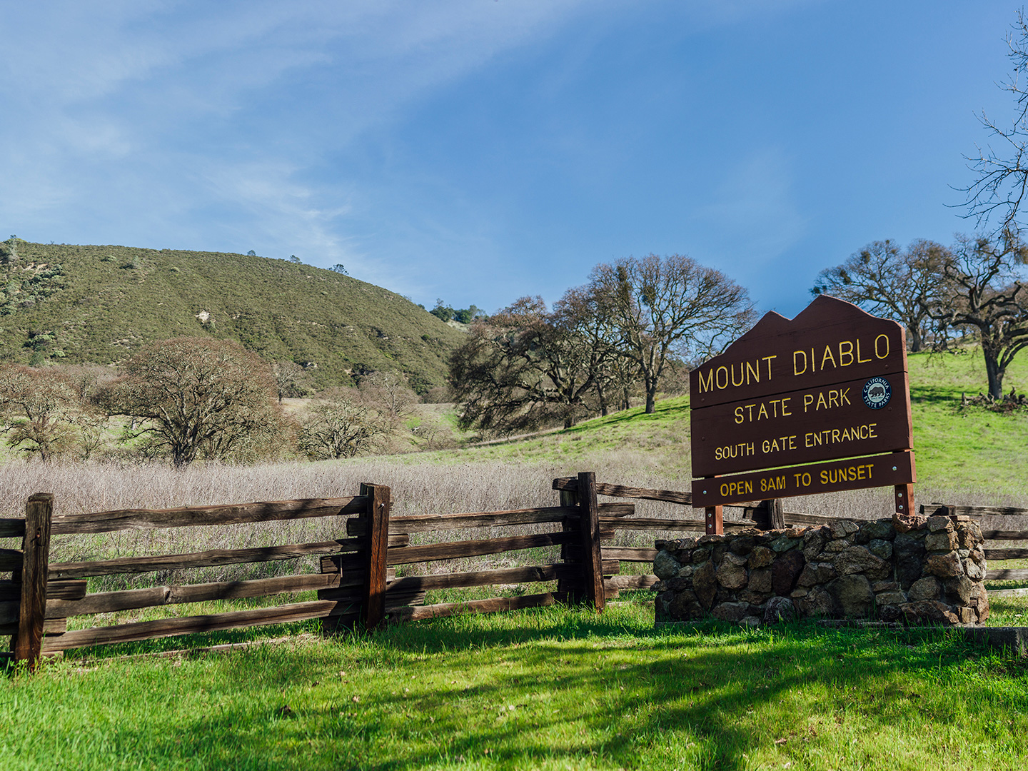 Mount Diablo State Park entrance.