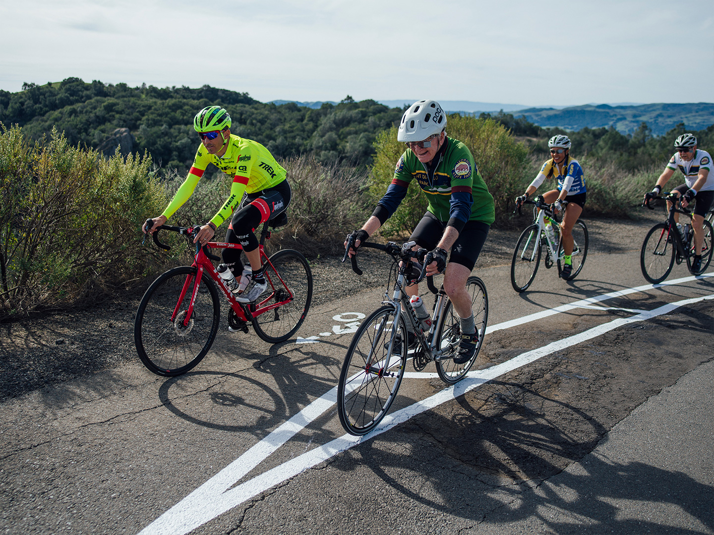 Joe Shami riding Mount Diablo for his 500th ride.